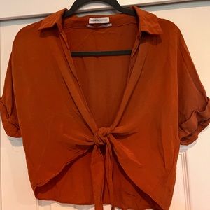 Urban Outfitters tie-front top
